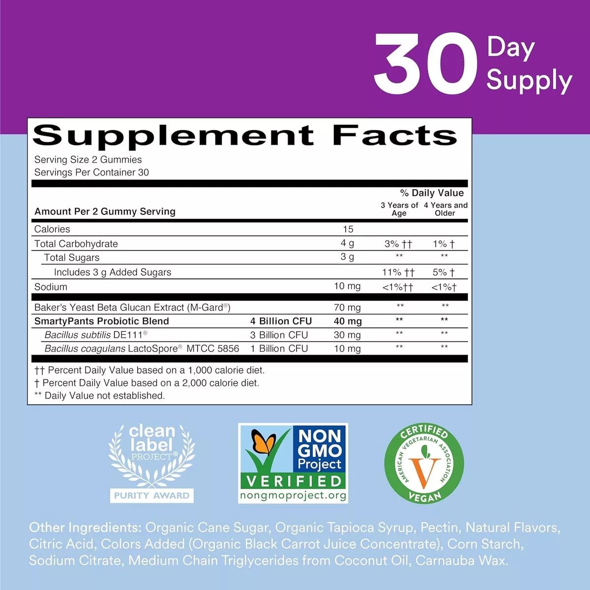 SMARTYPANTS KIDS PREBIOTIC PROBIOTIC 4 BILLION 60 GUMMIES - Hi Vitamins