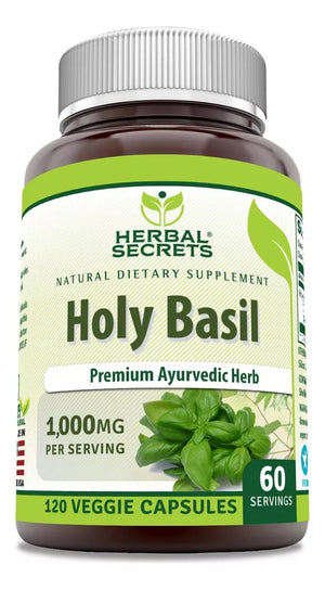 HERBAL SECRETS HOLY BASIL 1000 MG 120 CAPSULES