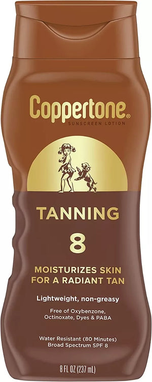 COPPERTONE TANNING SUNSCREEN LOTION SPF 8 237 ML