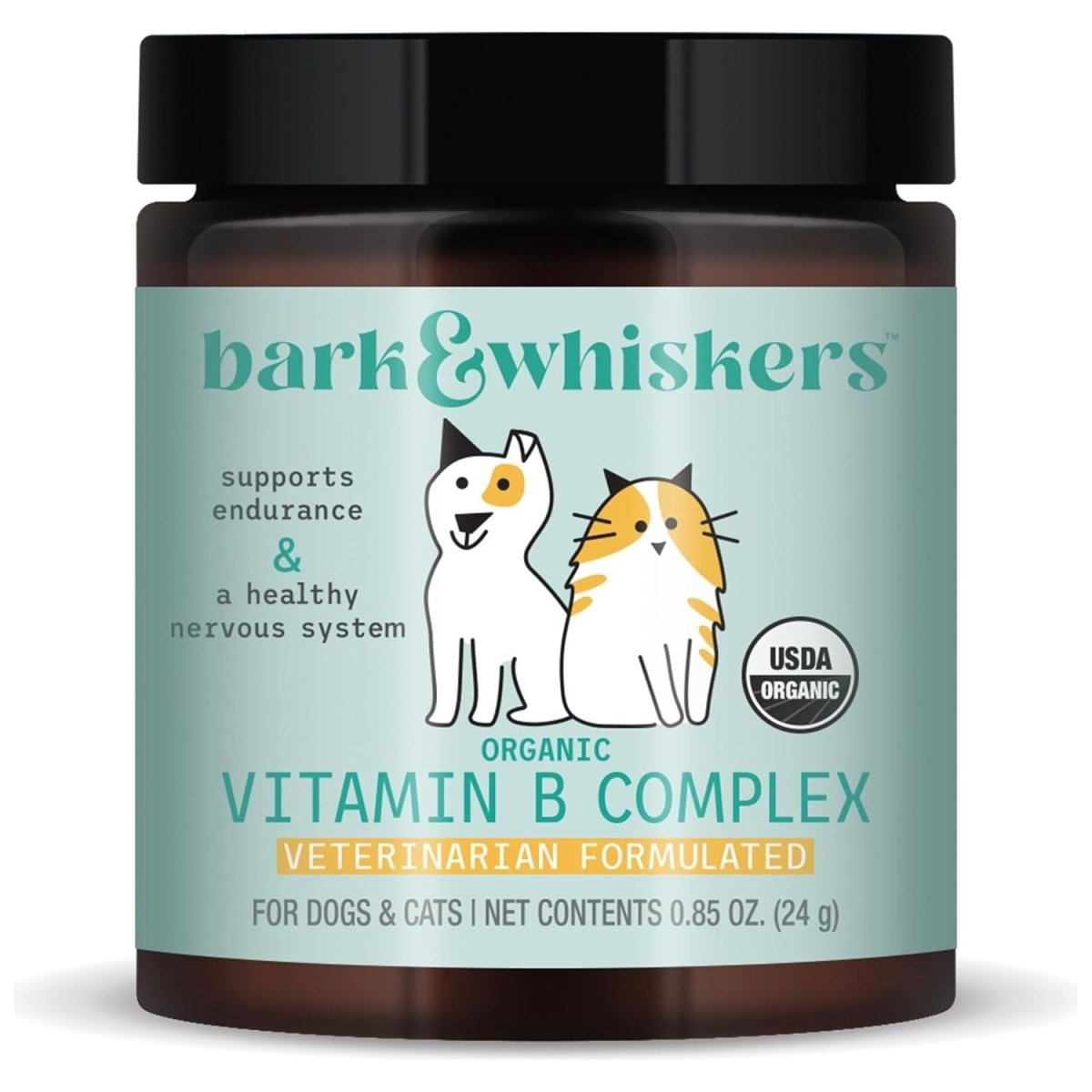 Bark & Whiskers Organic Vitamina B Complex para Mascotas 0.85 Oz 24 G - Hi Vitamins
