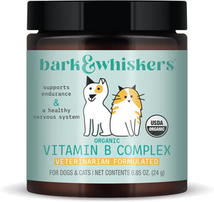 BARK & WHISKERS ORGANIC VITAMIN B COMPLEX FOR DOGS & CATS 0.85 OZ 24 G