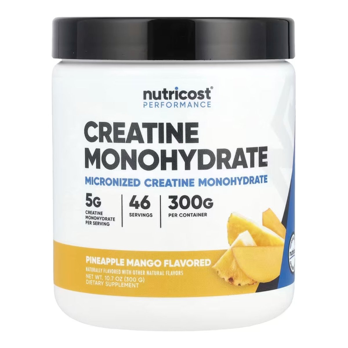 Nutricost Monohidrato de Creatina 46 Servings 300g Sabor Piña Mango - Hi Vitamins