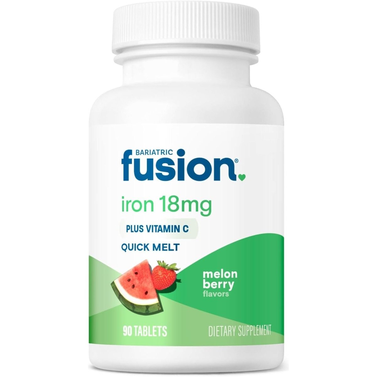 Bariatric Fusion Hierro 18 Mg + Vitamina C Sabor Sandía Fresa 90 Tabletas - Hi Vitamins