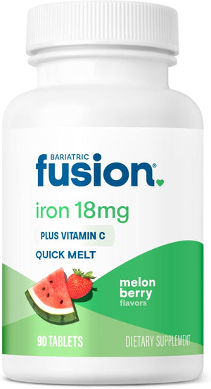 BARIATRIC FUSION IRON 18 MG PLUS VITAMIN C MELON BERRY 90 TABLETS