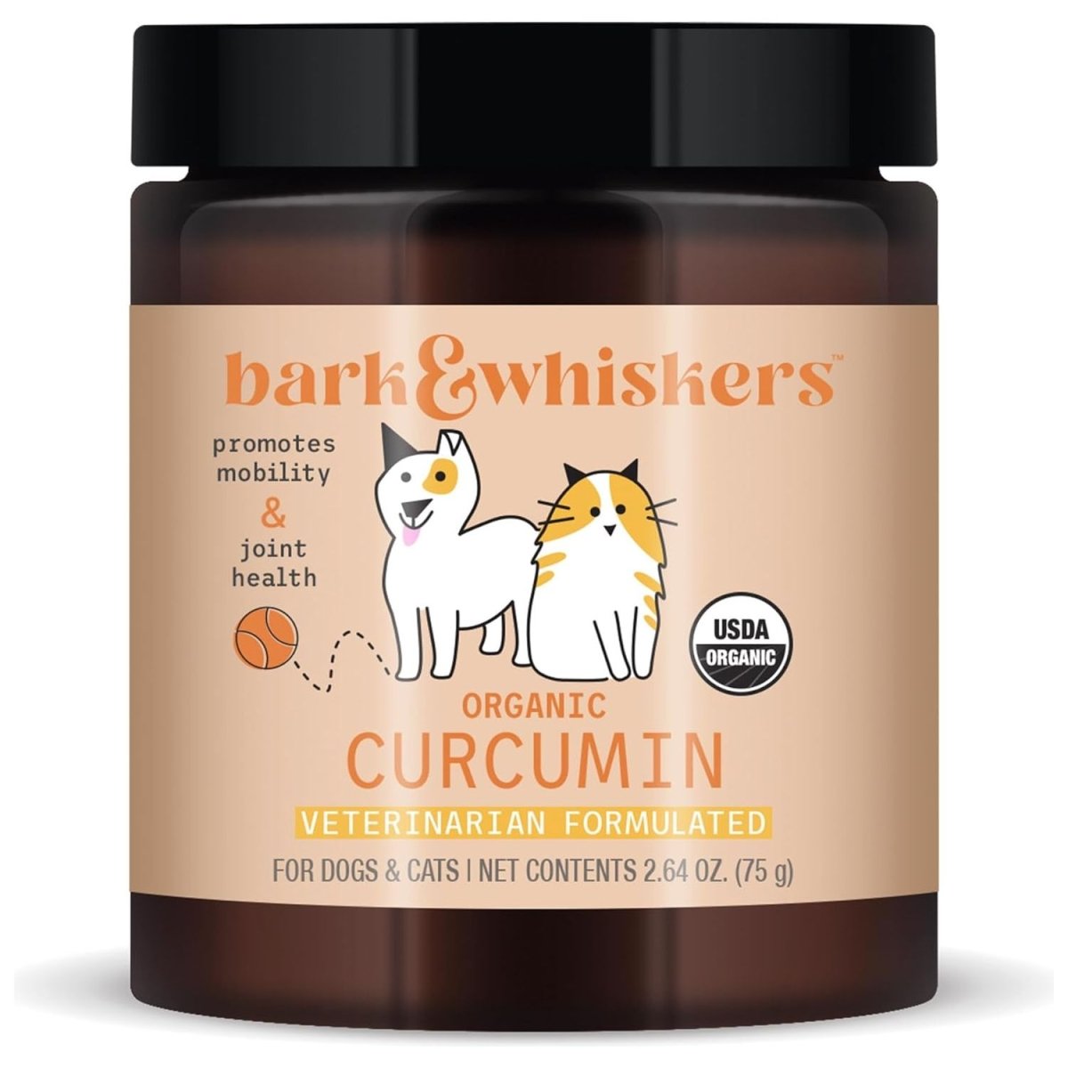 Bark & Whiskers Cúrcuma Orgánica para Mascotas 2.64 Oz 75 G - Hi Vitamins