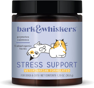 BARK & WHISKERS STRESS SUPPORT FOR DOGS Y CATS 1.29 OZ 36.8 G