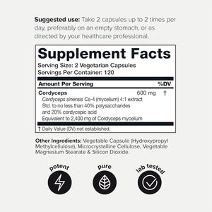 TONIIQ CORDYCEPS 2,400MG 240 CAPSULES