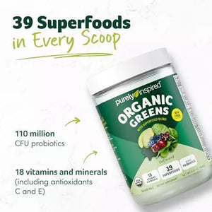 PURELY INSPIRED ORGANIC GREENS SUPERFOODS 244G