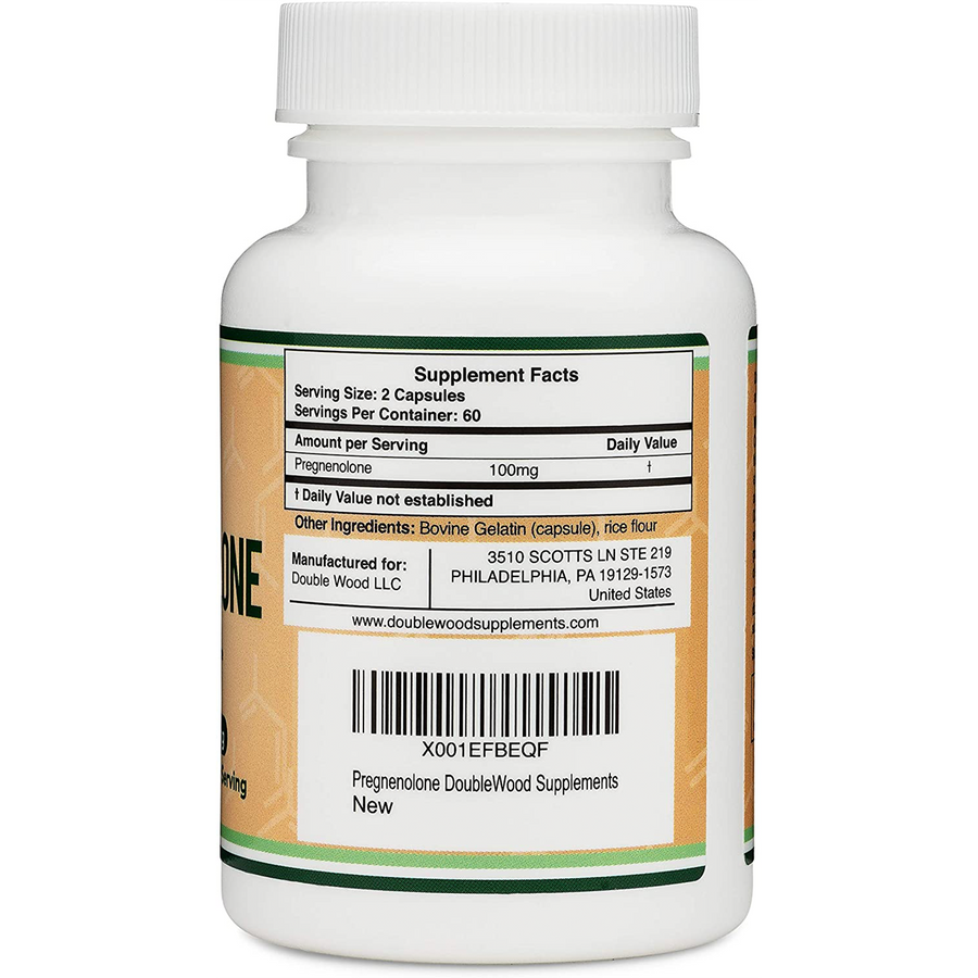 Double Wood Supplements Pregnenolone 100 Mg 120 Capsules