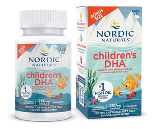 NORDIC NATURALS CHILDREN'S DHA 250MG OMEGA 3 120 MINISOFTGELS