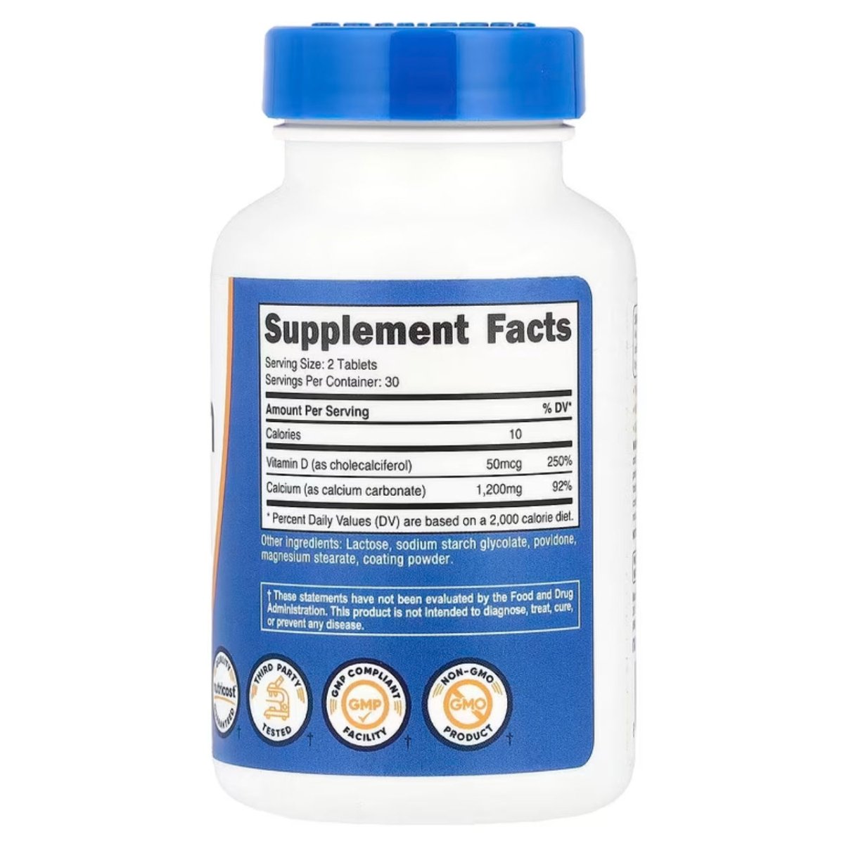 Nutricost Calcio con Vitamina D 60 Tabletas - Hi Vitamins