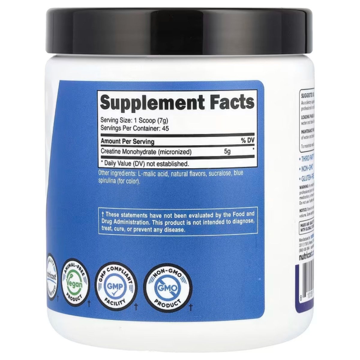 Nutricost Creatine Monohydrate 45 Servings 300g Sabor Frambuesa Azul - Hi Vitamins