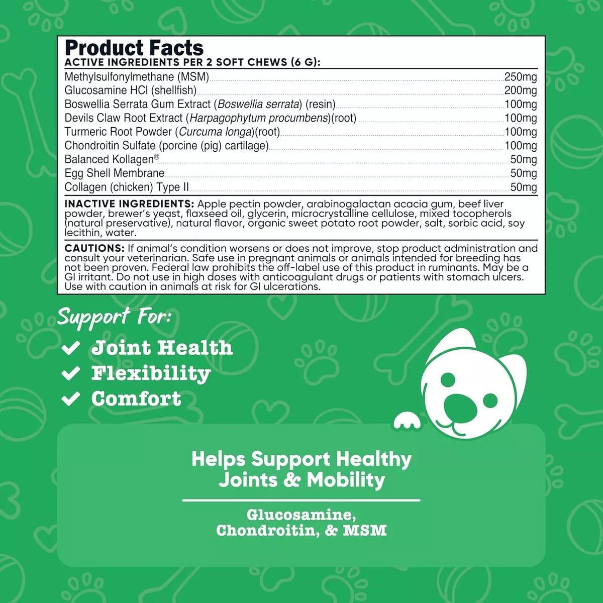 Nutricost Pet Hip & Joint Support 60 Chewables - Hi Vitamins