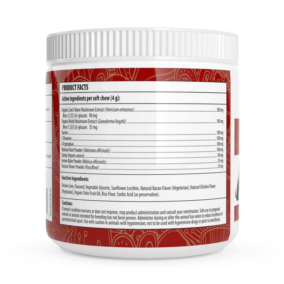 Real Mushrooms Relax para Mascostas 60 Chews - Hi Vitamins