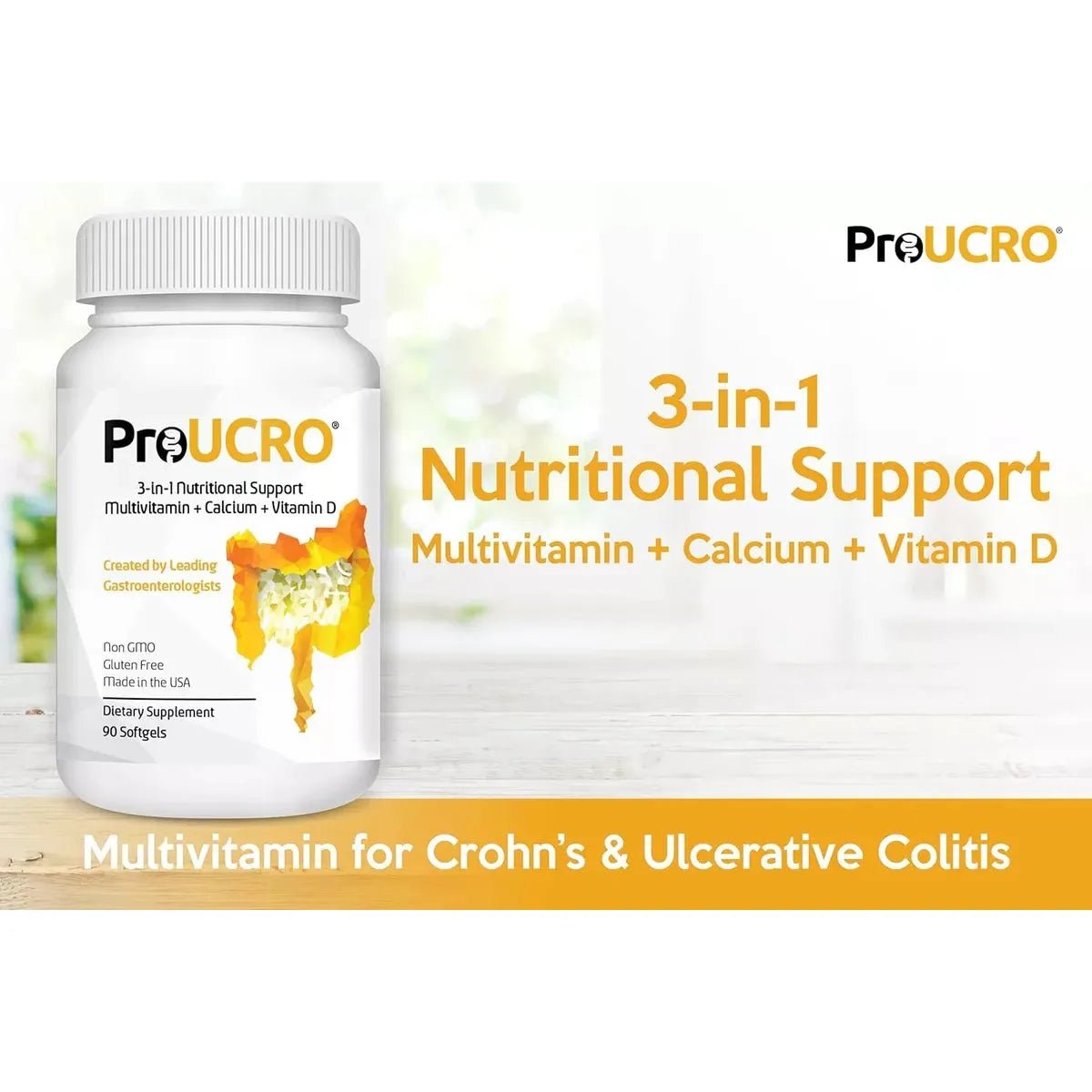 Proucro 3 - en - 1 Multivitamínico + Calcio + Vitamina D 90 Softgels - Hi Vitamins