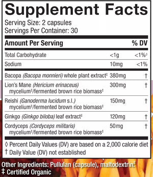 HOST DEFENSE MYCO BOTANICALS BRAIN 60 CAPSULES