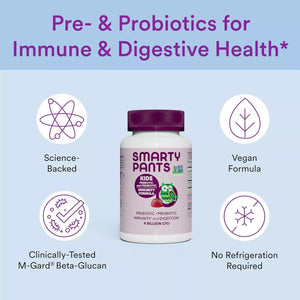 SMARTYPANTS KIDS PREBIOTIC PROBIOTIC 4 BILLION 60 GUMMIES