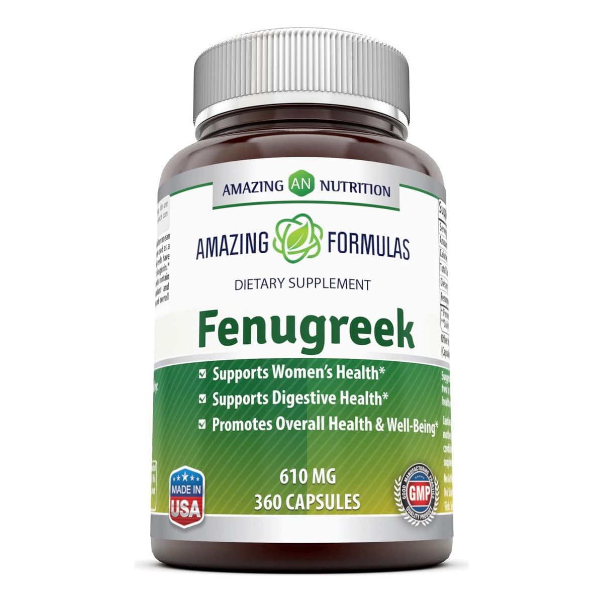 Amazing Nutrition Fenugreek 610 Mg 360 Cápsulas - Hi Vitamins