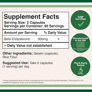 DOUBLE WOOD BETA ECDYSTERONE 500 MG 120 CAPSULES