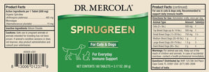 DR MERCOLA SPIRUGREEN FOR CATS & DOGS 180 TABLETS