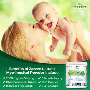 ZAZZEE NATURALS MYO INOSITOL POWDER  366 G