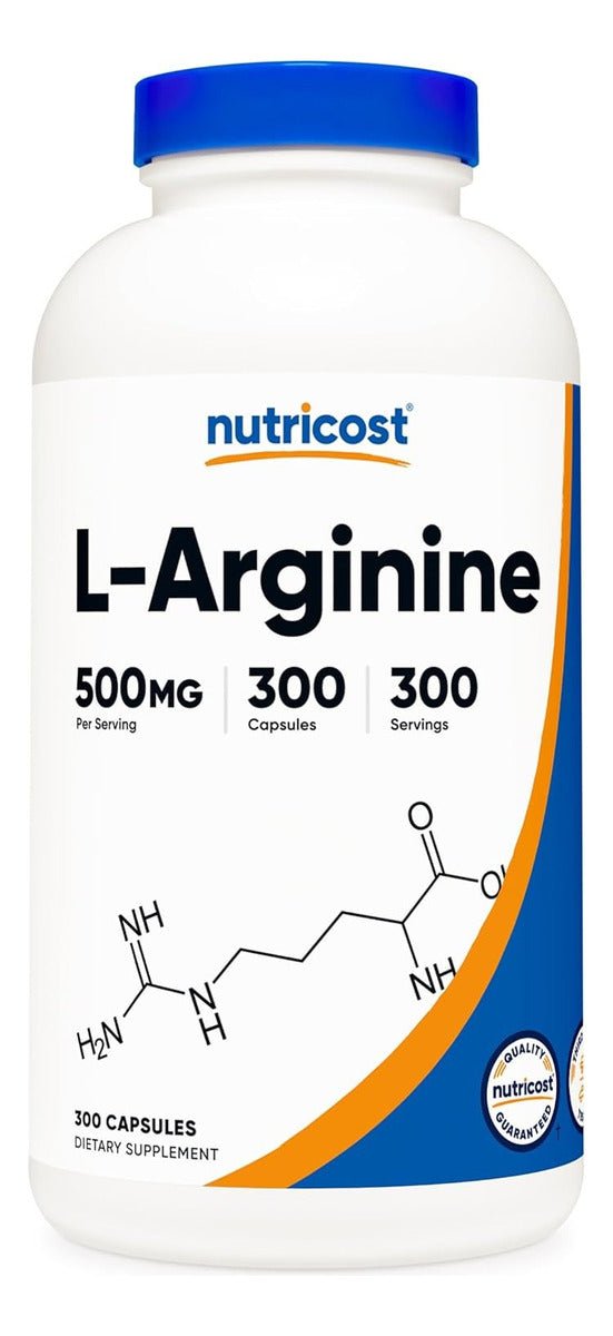 NUTRICOST L ARGININE 500 MG 300 CAPSULES - Hi Vitamins