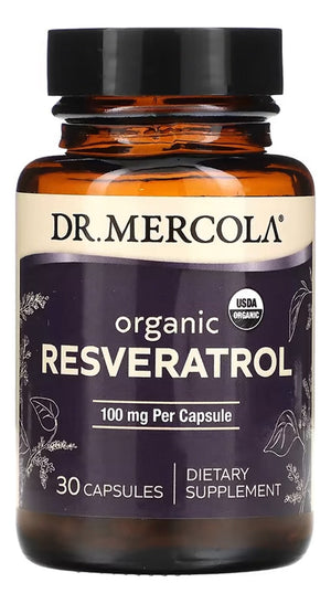 DR. MERCOLA ORGANIC RESVERATROL  100 MG 30 CAPSULES