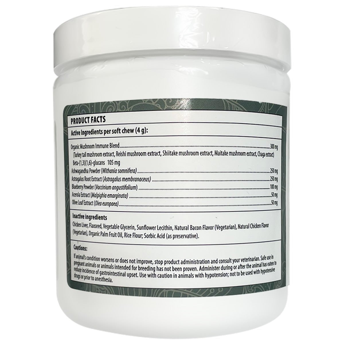 Real Mushrooms Immune para Mascotas 60 Soft Chews - Hi Vitamins