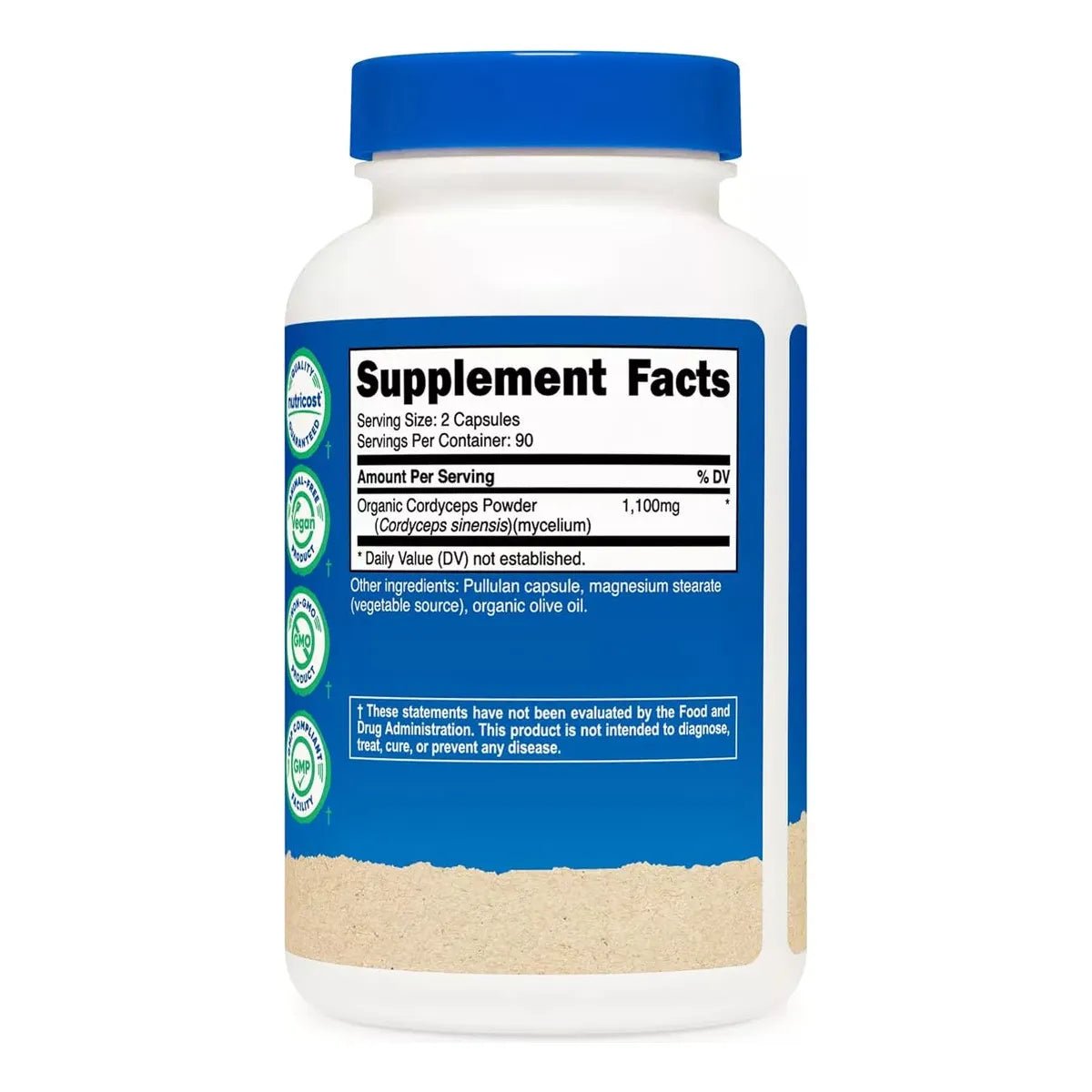 Nutricost Cordyceps 1,100 Mg 90 Cápsulas - Hi Vitamins