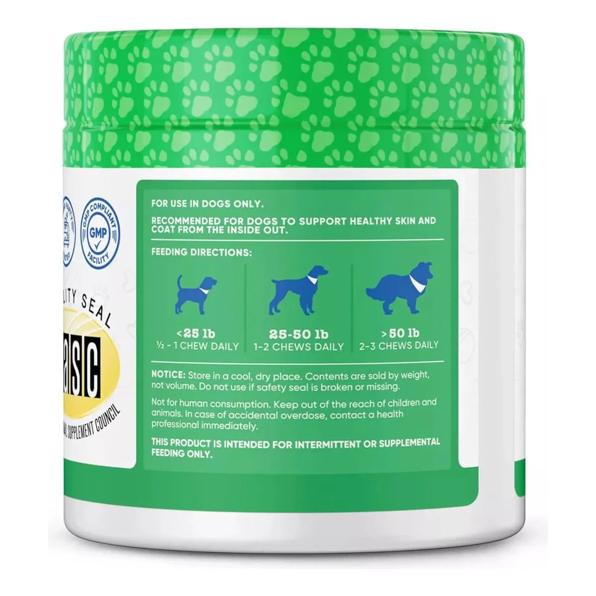 Nutricost Pet Skin & Coat Support 60 Chewables - Hi Vitamins