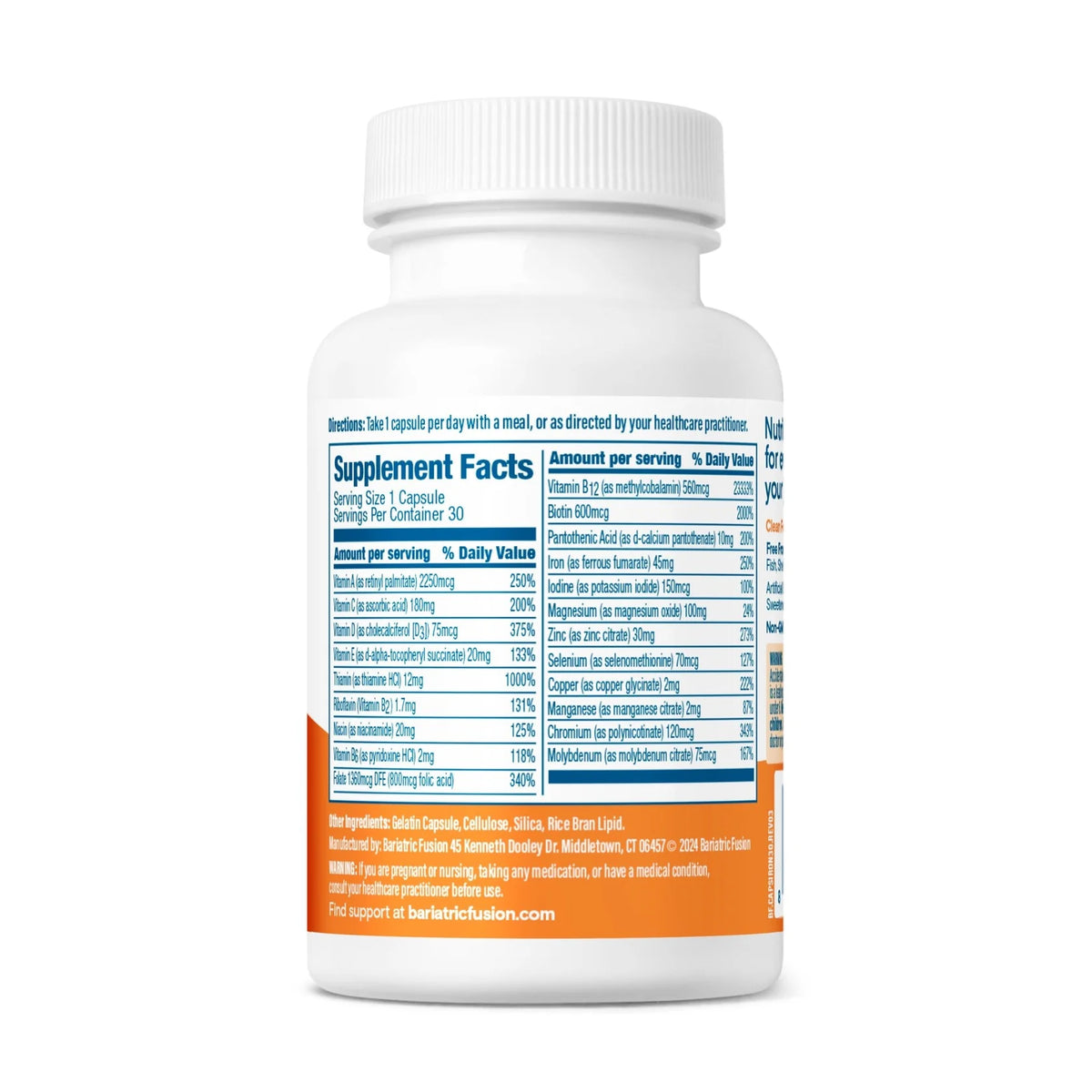 Kit 3 pzs | Bariatric Fusion® Multivitamínico One Per Day 30 Cápsulas - Hi Vitamins