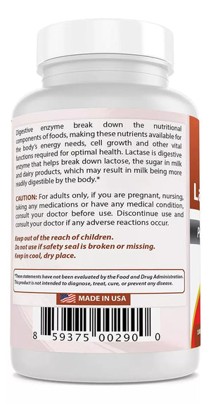 BEST NATURALS NATURAL LACTASE ENZYME 3000 FCC ALU 180 TABLETS