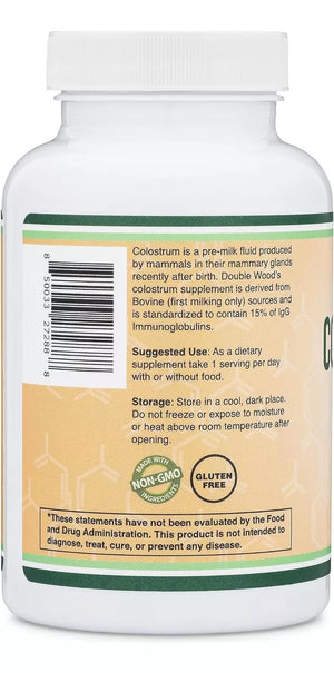 Double Wood Colostrum 1000 Mg Colostrum 120 Capsules