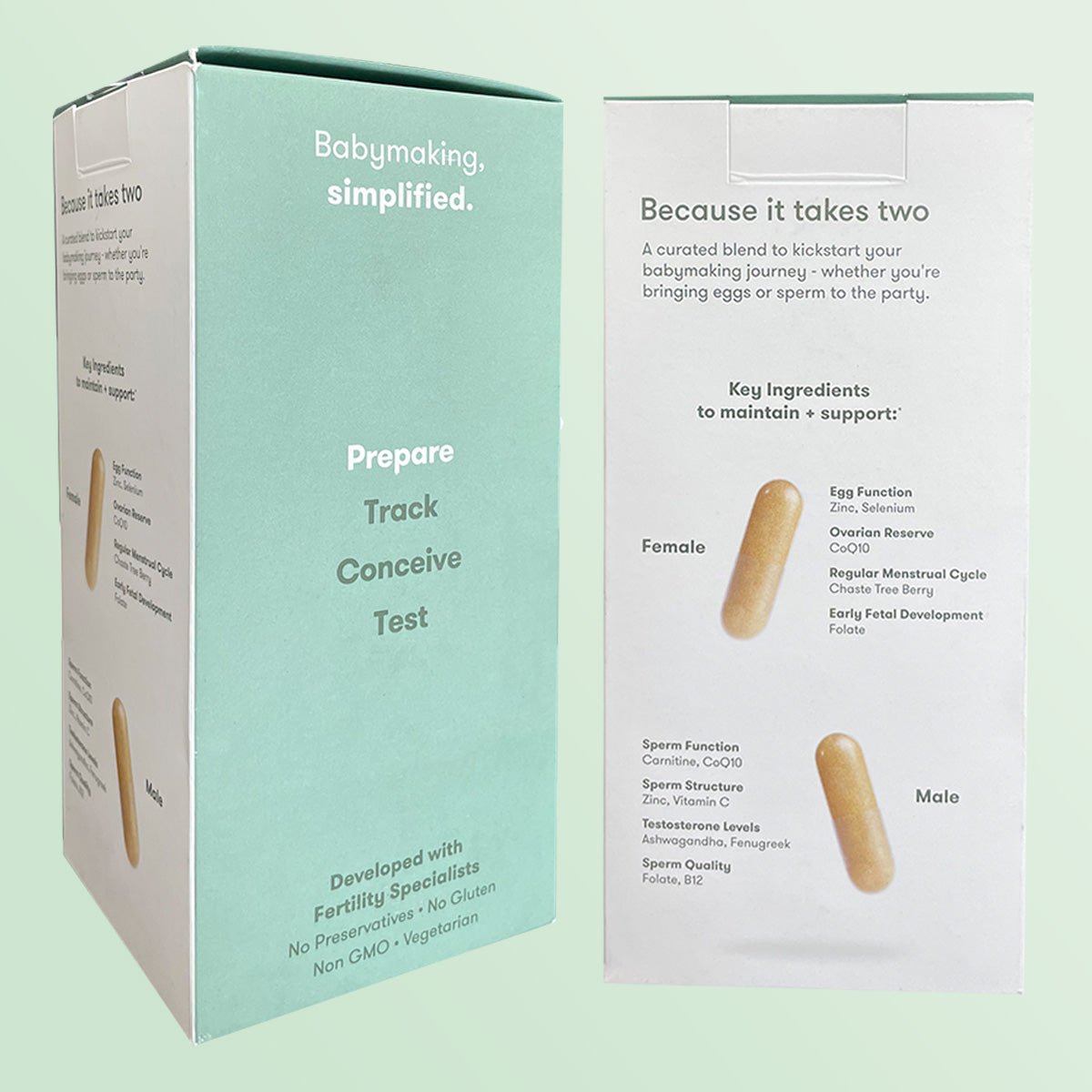 Pre - Conception para Hombre y Mujer Kit 60 Cápsulas (cada uno) - Hi Vitamins