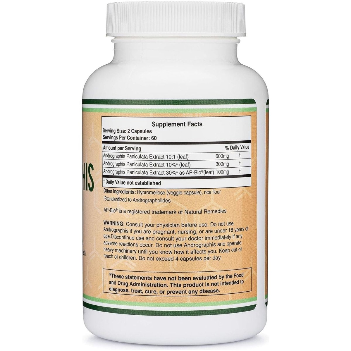 Double Wood Andrographis 1,000 Mg 120 Cápsulas - Hi Vitamins