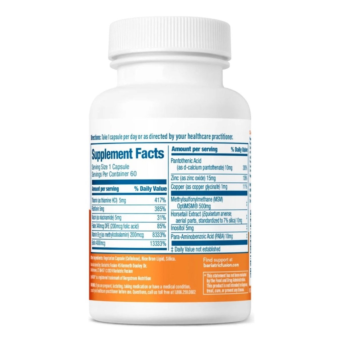 Bariatric Fusion® Hair, Skin & Nails Rejuvenecedor 60 Cápsulas - Hi Vitamins
