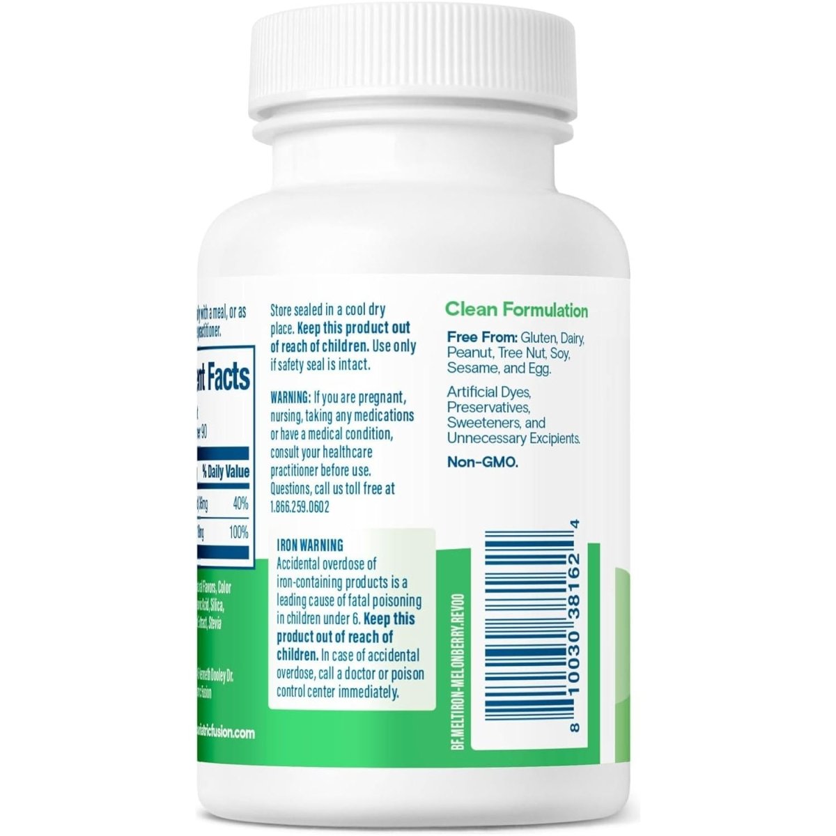 Bariatric Fusion Hierro 18 Mg + Vitamina C Sabor Sandía Fresa 90 Tabletas - Hi Vitamins