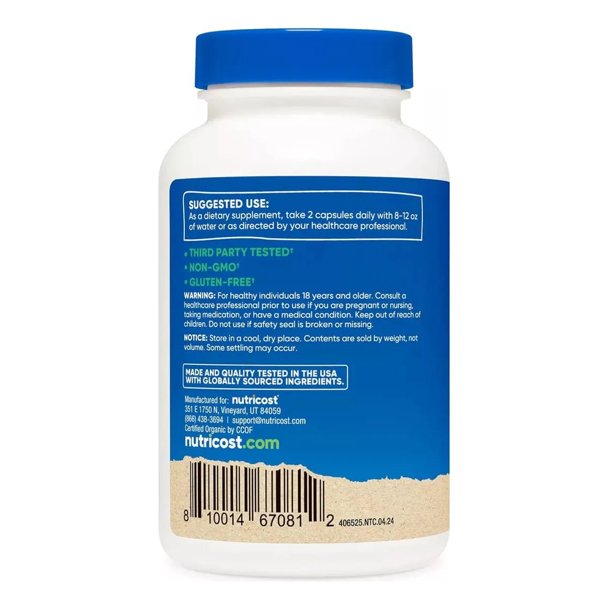 Nutricost Cordyceps 1,100 Mg 90 Cápsulas - Hi Vitamins