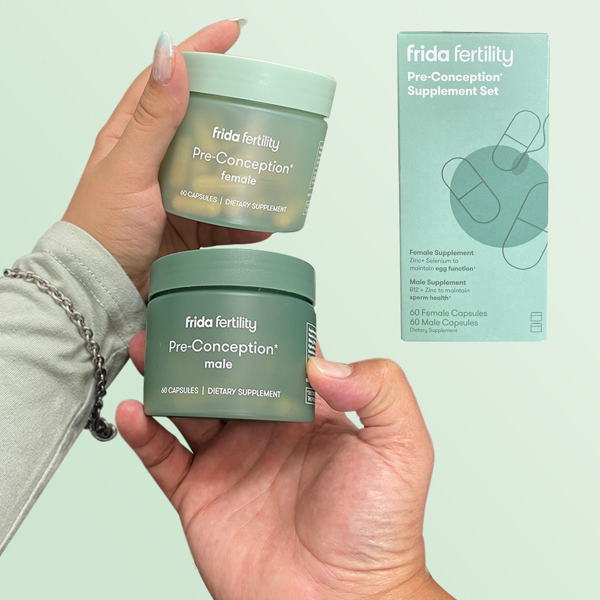 Pre - Conception para Hombre y Mujer Kit 60 Cápsulas (cada uno) - Hi Vitamins