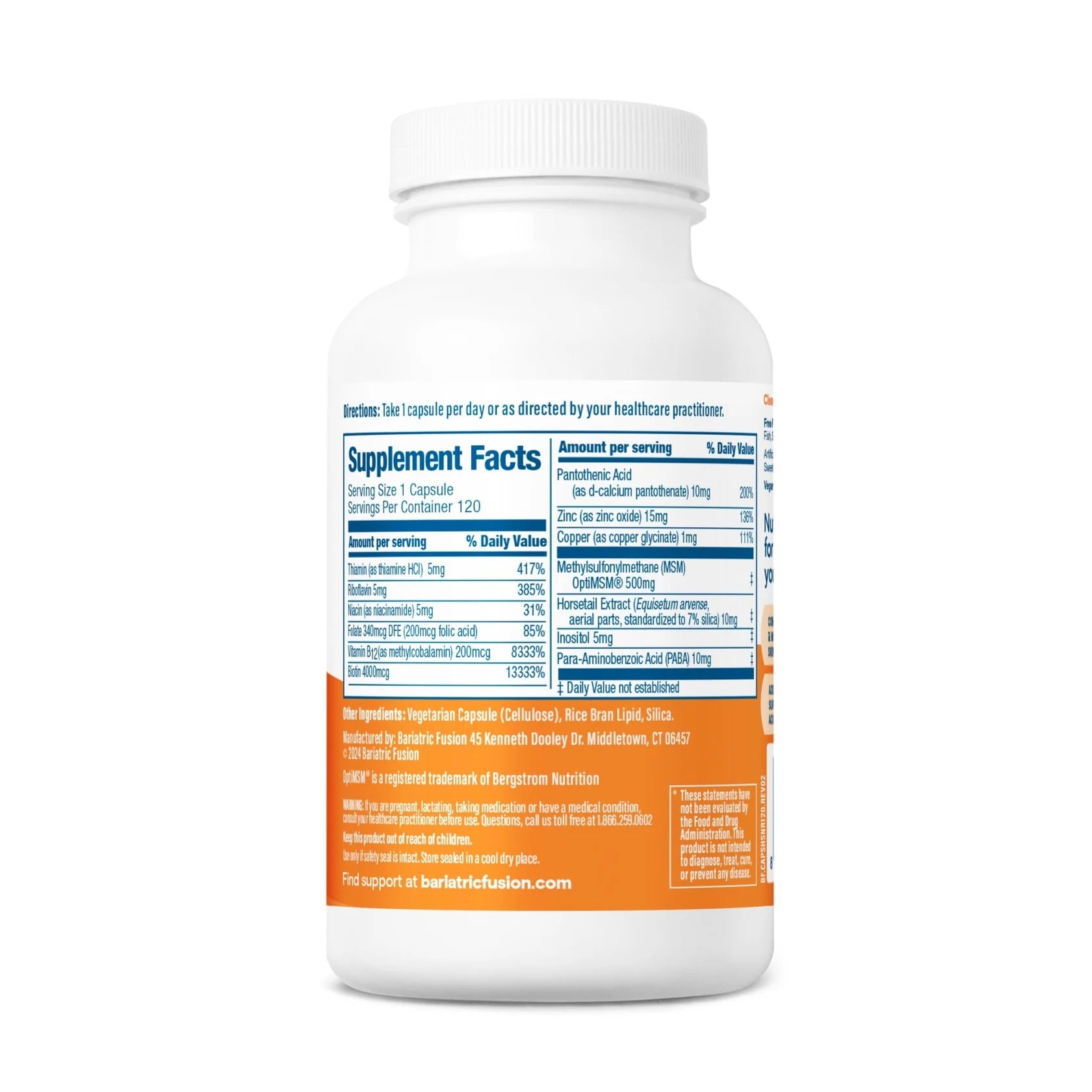 Bariatric Fusion® Rejuvenecimiento Hair Skin & Nails 120 Cápsulas - Hi Vitamins