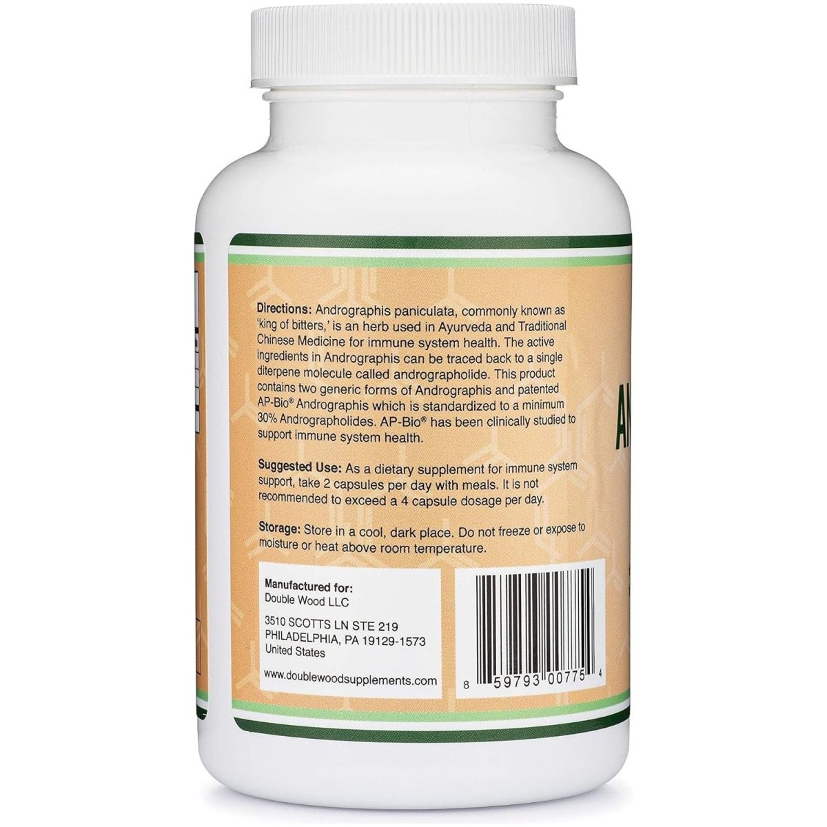 Double Wood Andrographis 1,000 Mg 120 Cápsulas - Hi Vitamins