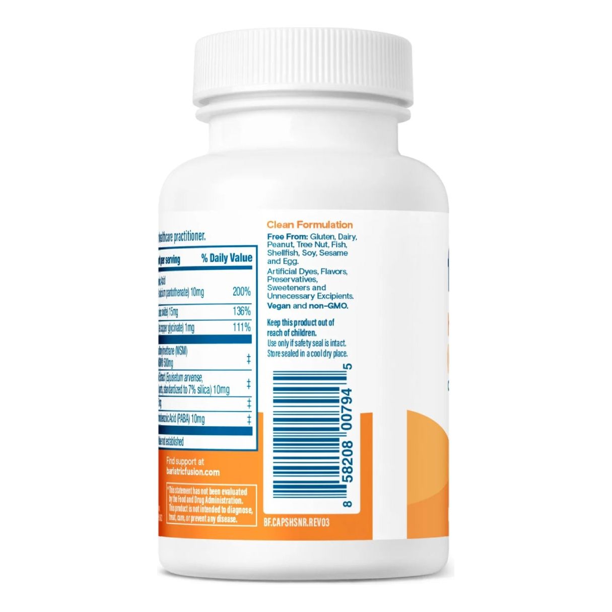 Bariatric Fusion® Hair, Skin & Nails Rejuvenecedor 60 Cápsulas - Hi Vitamins