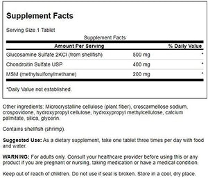 SWANSON GLUCOSAMINE, CHONDROITIN MSM 240 TABLETAS