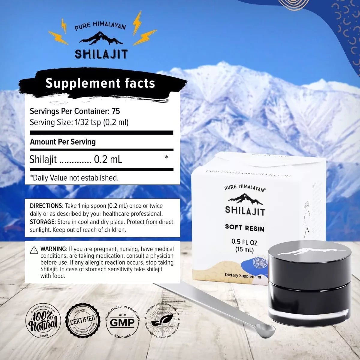 Pure Himalayan Shilajit Soft Resin 15 Ml - Hi Vitamins