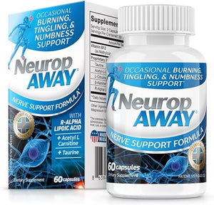 NEUROP AWAY NERVE SUPPORT FORMULA WITH R-ALPHA LIPOIC ACID 60 CAPSULAS