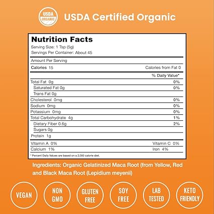 NUTRA CHAMPS • MACA POWDER BLACK, RED & YELLOW ROOT BLEND 227G 8 OZ - Hi Vitamins