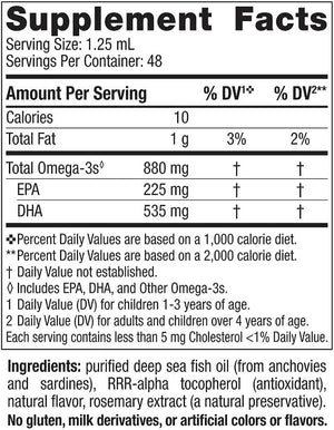 NORDIC NATURALS CHILDRENS DHA XTRA 880MG OMEGA 3 BERRY PUNCH 2FL OZ 60ML