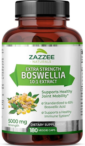 ZAZZEE NATURALS • EXTRA STREGHT BROSWELIA 5000 MG 180 CAPSULES