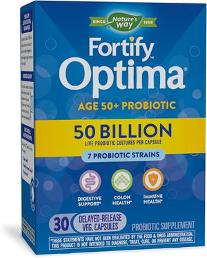 NATURES WAY FORTIFY OPTIMA 50 BILLION 7 PROBIOTIC STRAINS AGE 50+ 30 CAPSULES