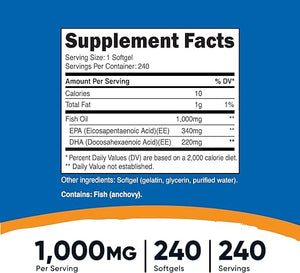 NUTRICOST® FISH OIL 1000 MG 240 SOFTGELS